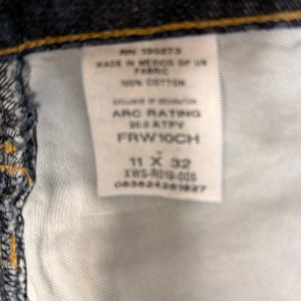 Wrangler FR Flame Resistant Jeans Womens 11x32 Dark Wash HRC2 2112 FRW10CH - Picture 6 of 6